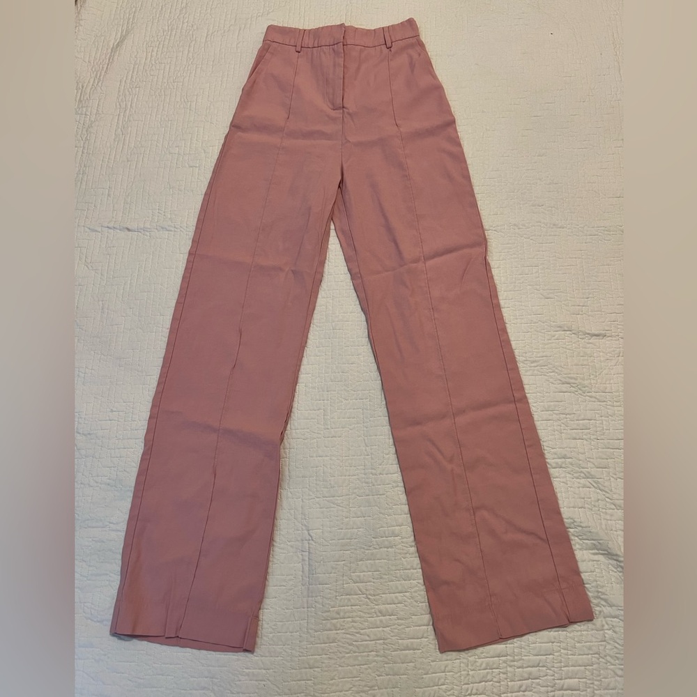 Princess Polly Kirstyn Soft Pink Mauve Pleated Dress Pants Size 6
